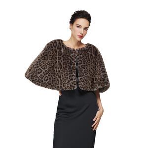 6273 Faux Fur Shawls And Wraps For Formal Evening Dresses Winter Stole